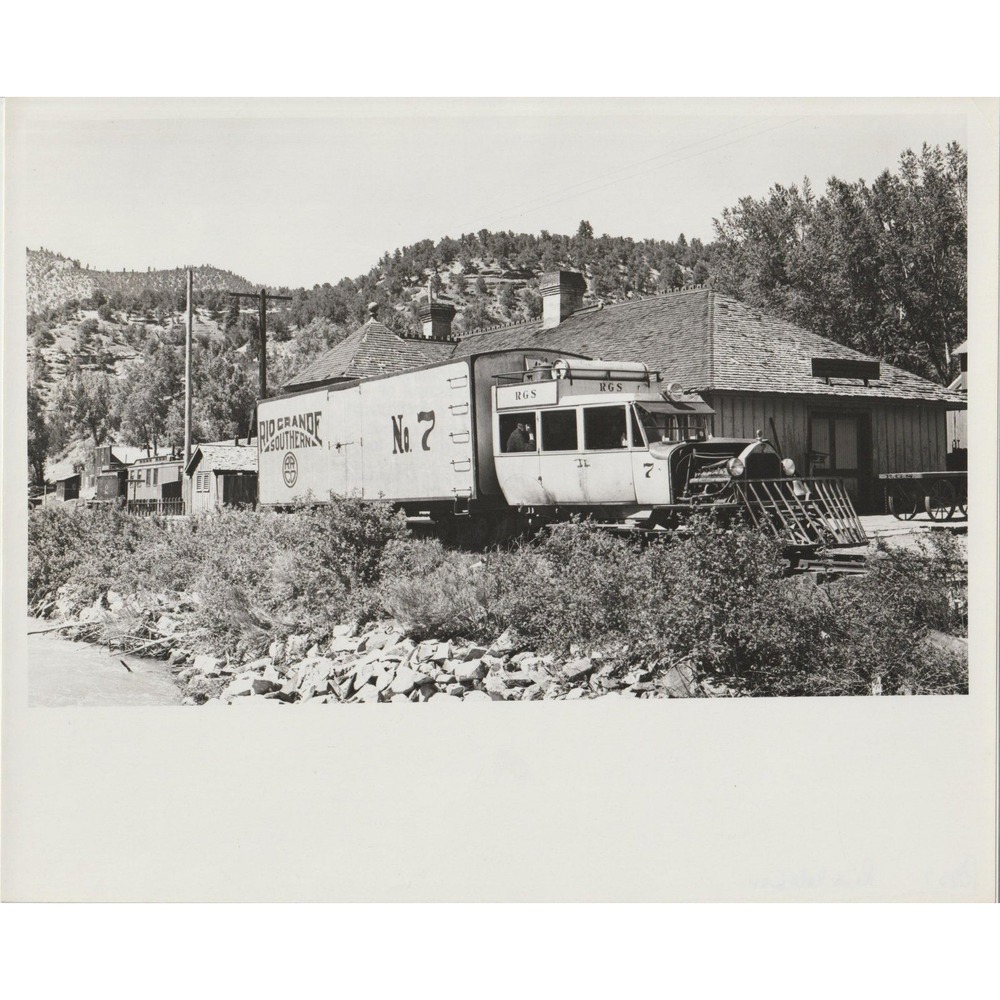 Rio Grande Southern No. 7 Galloping Goose Railcar Vintage B&W Photograph Print